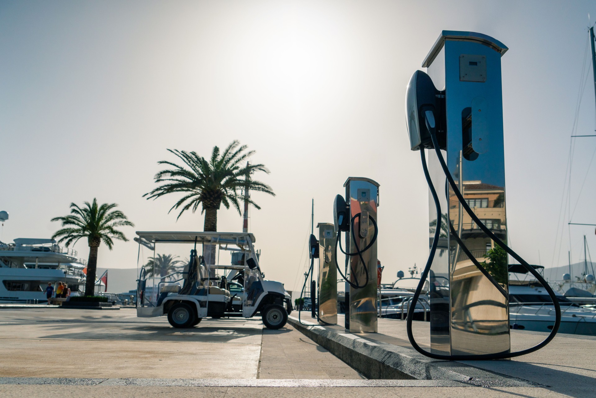 Electric car charging station